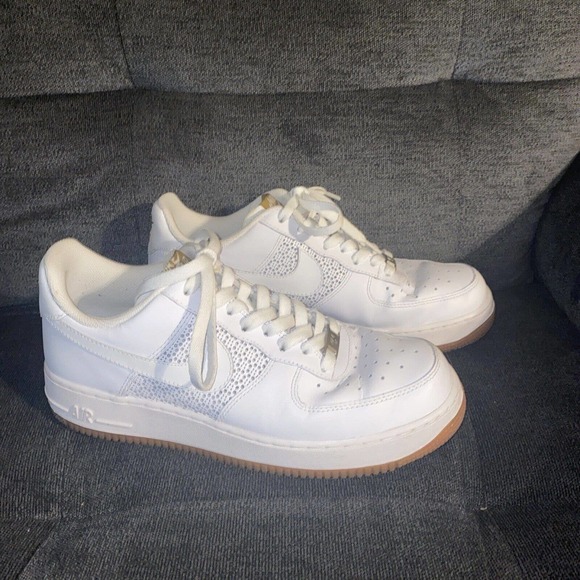 Nike Air Force 1 Low 2008 White Men Shoes 315122-992 Gum Soles Size 9 main image 6